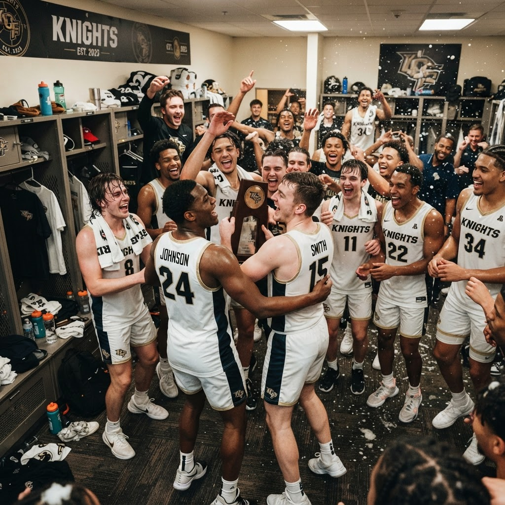 Team celebrating victory