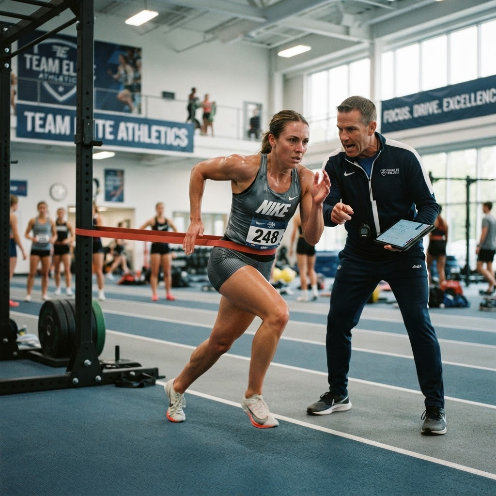 Athletes in professional training